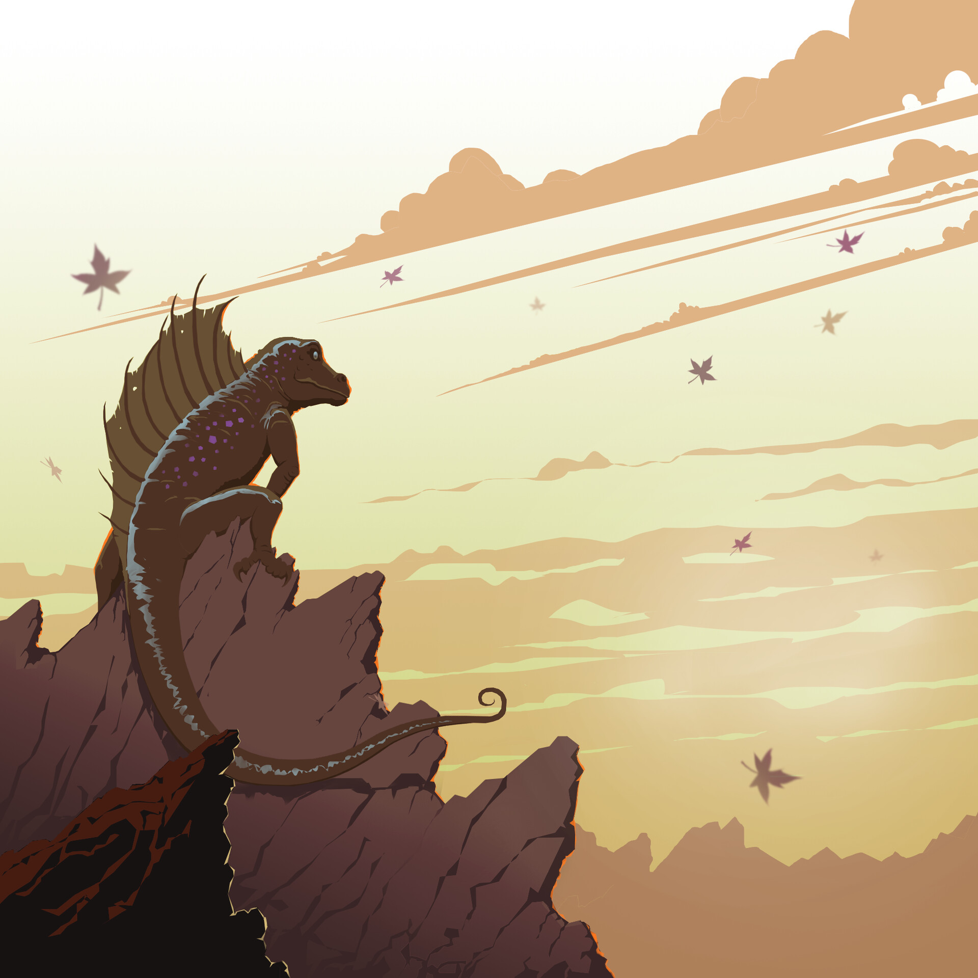 Абстрактные цветы розовых, синих,
        малиновых и оранжевых оттенков на зелёном фоне.